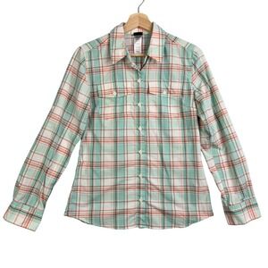 Patagonia Shirt Blouse Women Size 2 Button Up Long sleeve Multicolor plaid